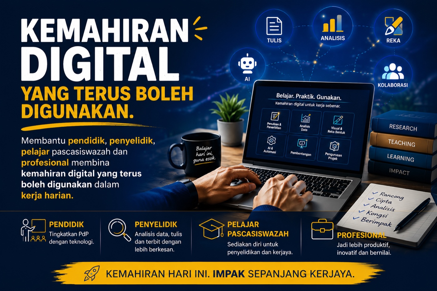 Kemahiran digital untuk pendidik, penyelidik, pelajar pascasiswazah dan profesional